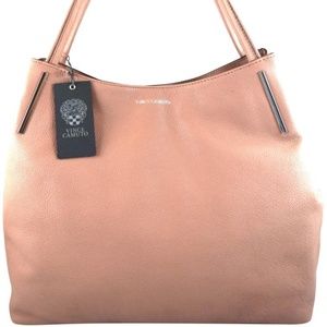 Vince Camuto Ike Pink Vintage Quartz Leather Tote